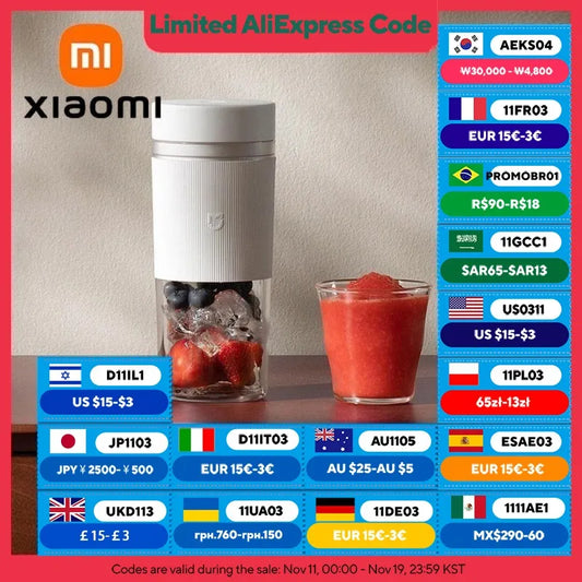 Xiaomi Mijia Portable Blender 2 – 300ml Quick-Juice Mixer