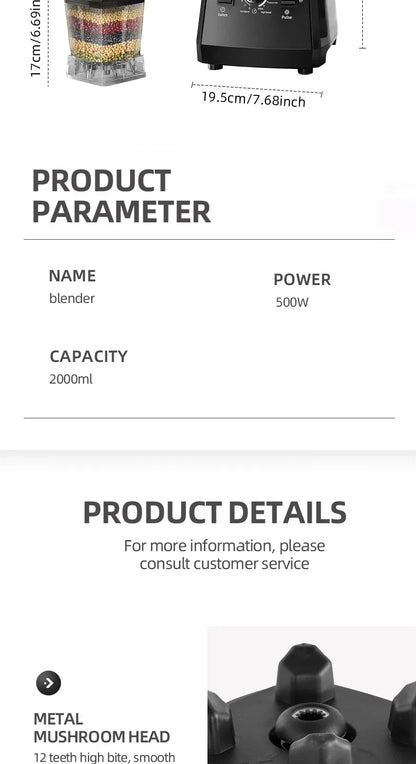 Balashov 2-in-1 High-Power Blender