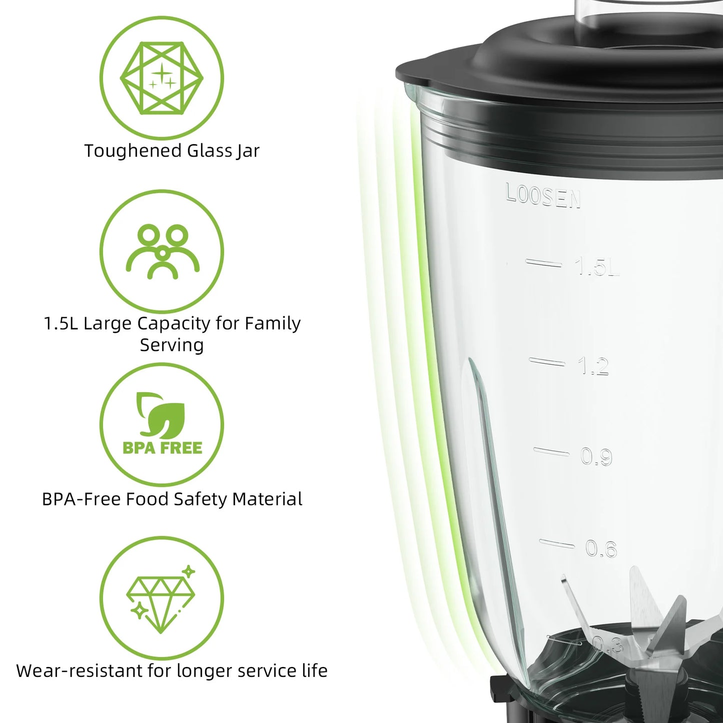 BioloMix 1300W High-Power Blender