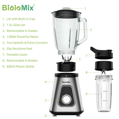 BioloMix 1300W High-Power Blender