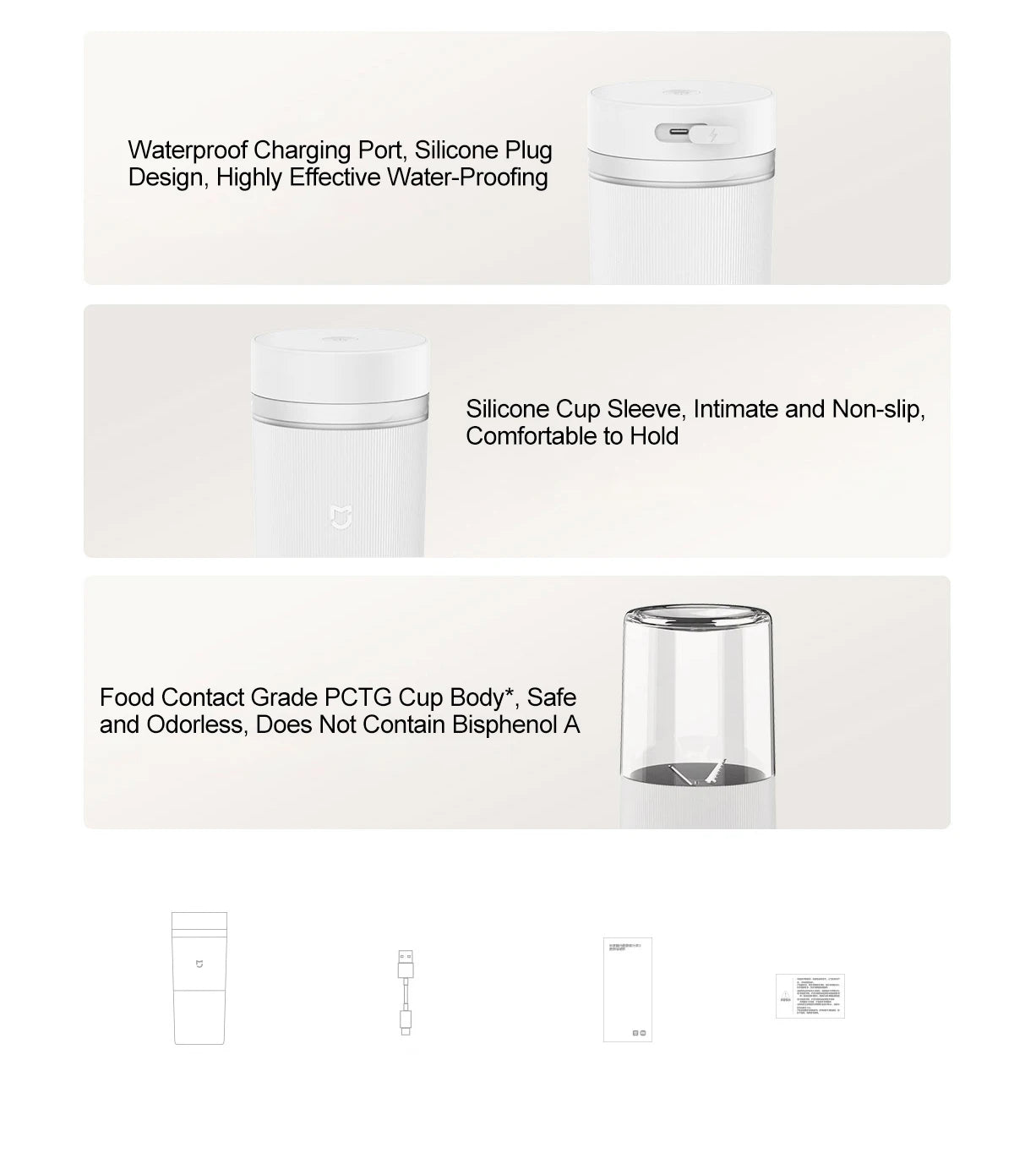 Xiaomi Mijia Portable Blender 2 – 300ml Quick-Juice Mixer